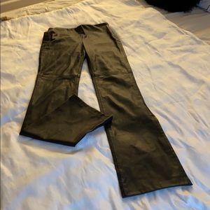 Black vegan leather Zara pants